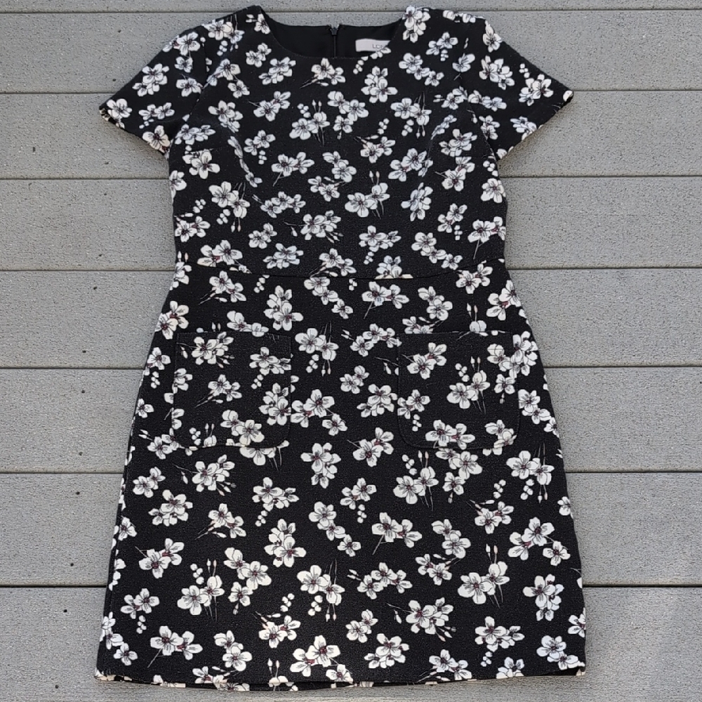 Loft Floral Print Dress | Loft Short Sleeve Floral Print Dress